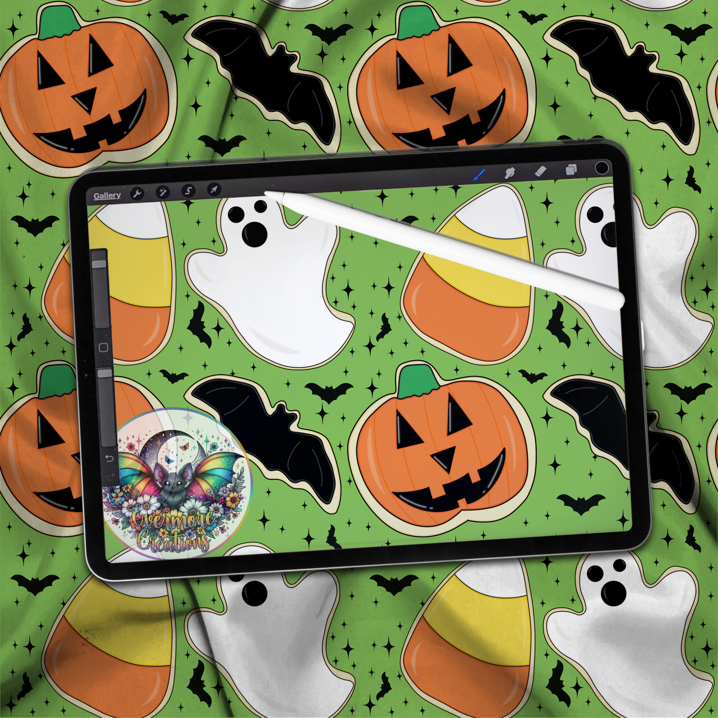 Spooky cookies color way seamless(digital download only)