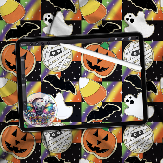 Spooky cookies seamless(digital download only)