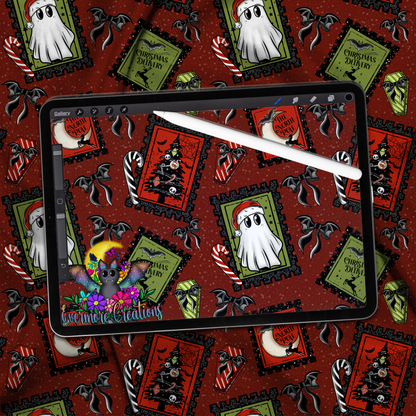 Creepmas stamps Colorway seamless Download Only