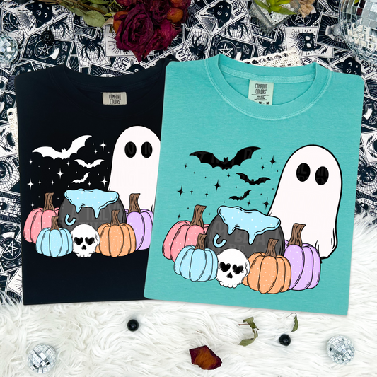 Ghost & pumpkins png (digital download only)