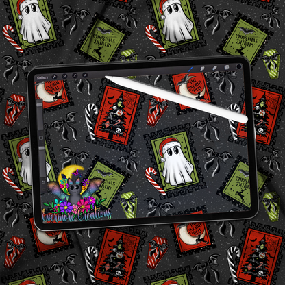 Creepmas stamps Colorway seamless Download Only