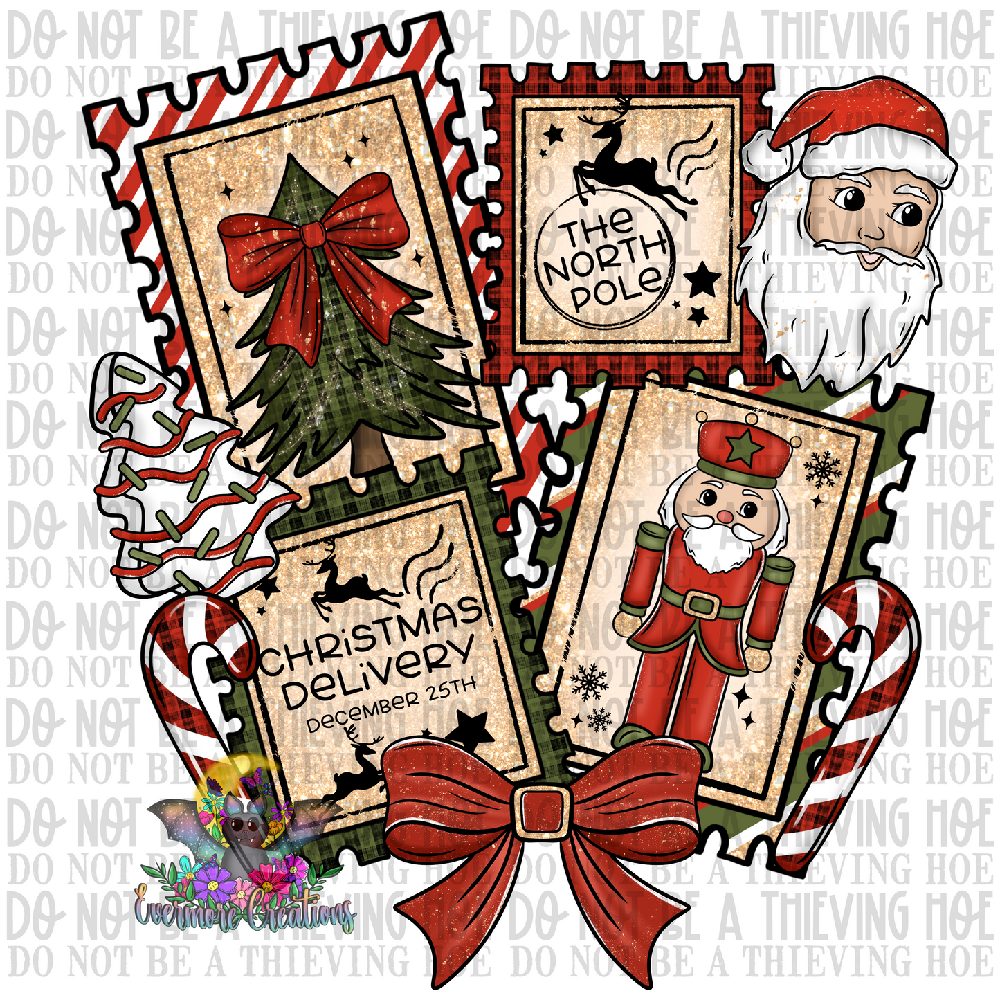 Xmas stamps PNG Download Only